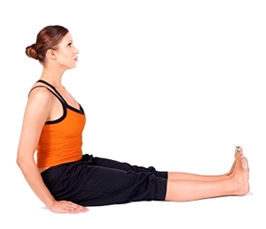 the lower back must be arched to perform dandasana correctly