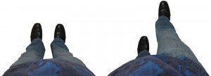 parallel feet when walking